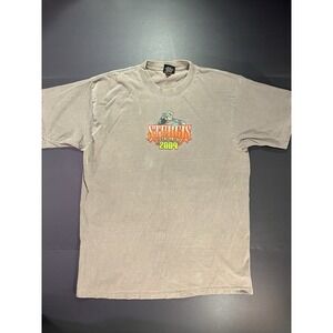 Vintage Sturgis 2009 Black Hills Rally Graphic Shirt Men's XL Gray Grunge